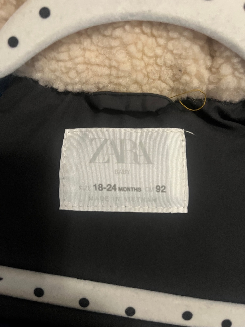 Zara baby premium parka dark gear Puffer Coat with Faux-Fur Hood Trim - Picture 3 of 5